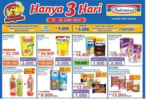 Promo Indomaret Hanya 3 Hari Diskon Minggu 25 Juni 2023