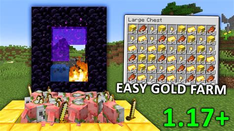 The EASIEST Gold Farm To Build In Minecraft Bedrock Survival Working