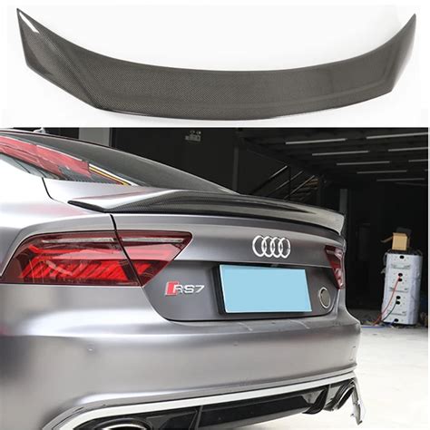 Carbon Fiber AUTO HINTEN FLÜGEL STAMM LIP SPOILER FÜR AUDI A7 S7 RS7