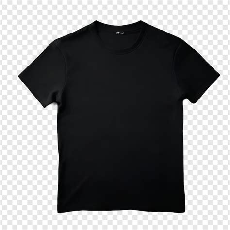 Camiseta Negra Aislada Sobre Un Fondo Transparente Psd Premium