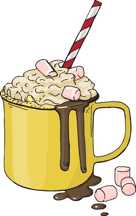 Vector Illustration Of Hot Chocolate With Marshmallows 9878830 Vector Art At Vecteezy