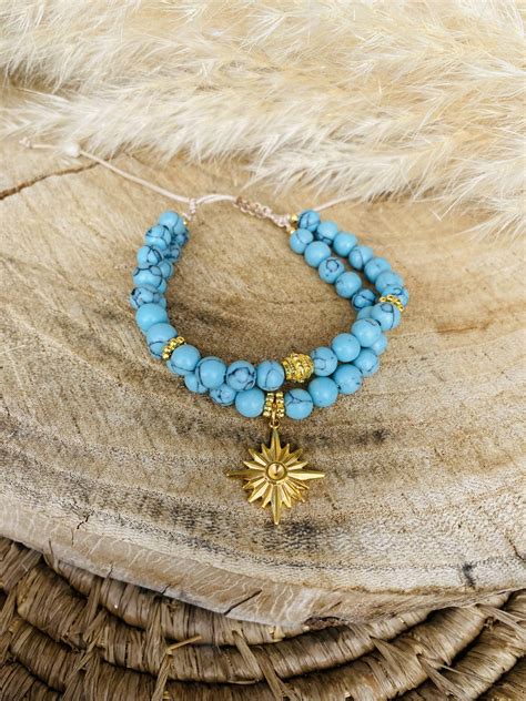 Bracelet Pierres Naturelles Turquoise