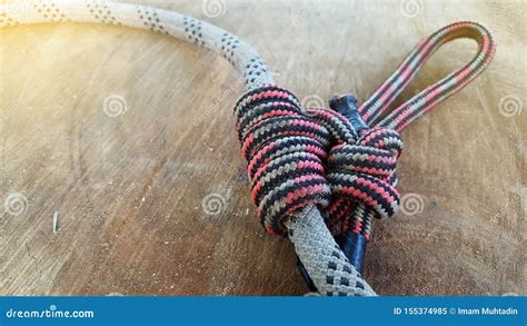 Rope Knots, Climbing Equipment for Rock Climbing Athletes Stock Image - Image of node, pattern ...