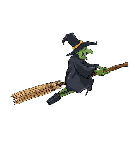 Flying Witch On a Broomstick, Halloween Free Svg File - SVG Heart