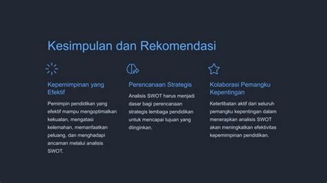 Analisis Swot Dalam Kepemimpinan Pendidikan Pptx