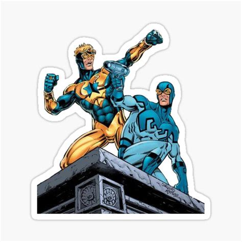 Booster Gold And Blue Beetle Blue And Gold Sticker For Sale By