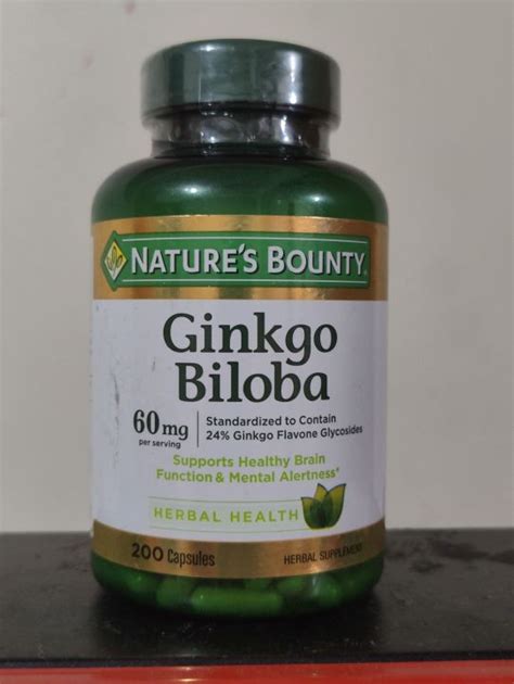 Natures Bounty Ginkgo Biloba Mg Capsule Brain Memory Mental