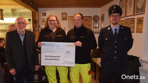 Männergesangverein Liederkranz Schmidmühlen unterstützt First Responder