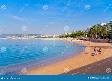 Beach In Cannes French Riviera France Editorial Stock Image Image