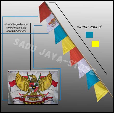 Bendera Umbul Umbul Warna Warni Isi 10 Pcsbendera Umbul Umbul Warna