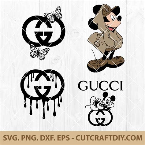 Gucci Brand Logo SVG Bundle | Gucci Drip SVG | Gucci & Mickey