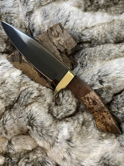 Bowie Knife With Stabilized Maple Burl And Jatoba Handle Rknifemaking