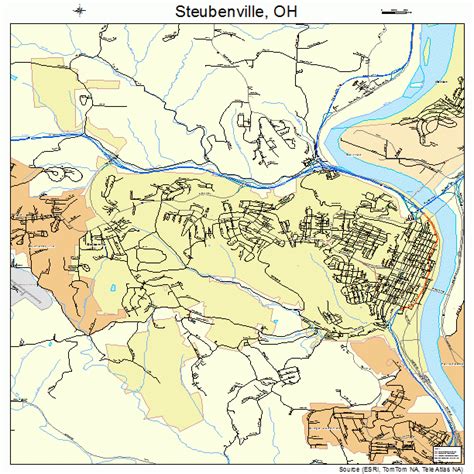 Steubenville Ohio Street Map 3974608