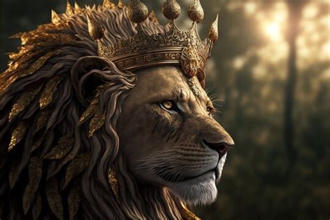 Lion Wearing Crown