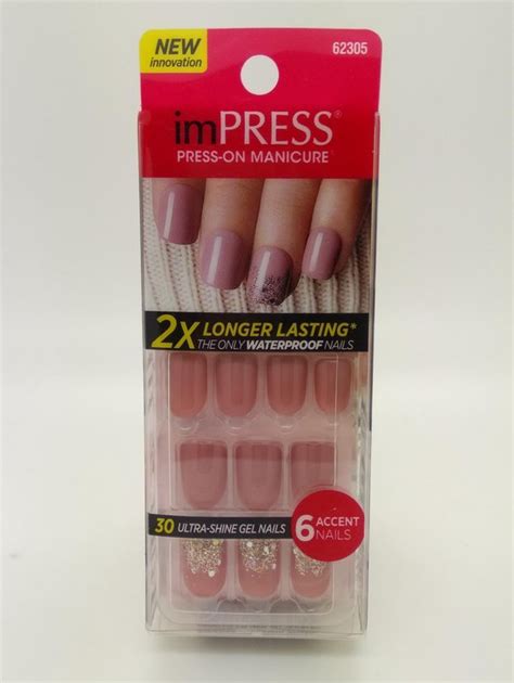 Kiss Impress Press On Manicure One Step Gel Nails No Glue