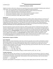 Conductivity Lab Doc Name Conductivity Lab Conductivity Of Aqueous