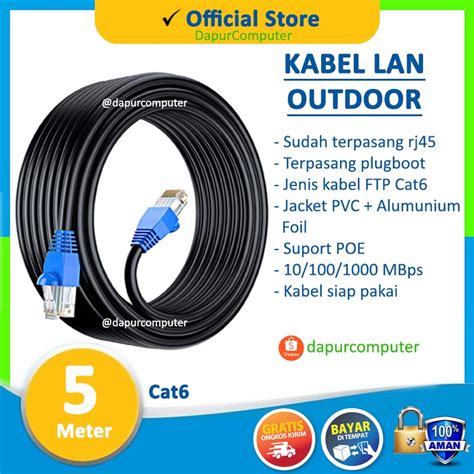 Jual Kabel Lan Meter Outdoor Ftp Cat Spectra Wifi Internet Terbaik