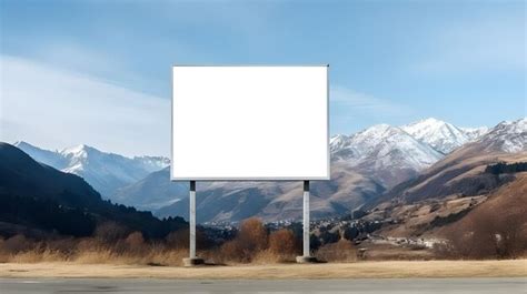 Premium Ai Image Vertical Blank White Billboard On City Street