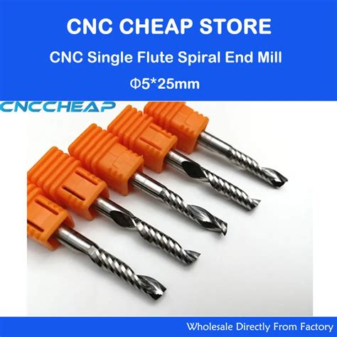 Pcs Mm High Quality Carbide Cnc Router Bits One Single Flute End Mill