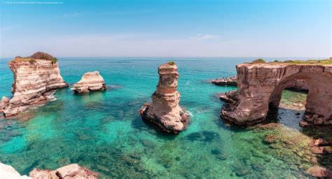 Sea Stacks Of Sant Andrea Faraglioni Di Sant Andrea Imaginapulia