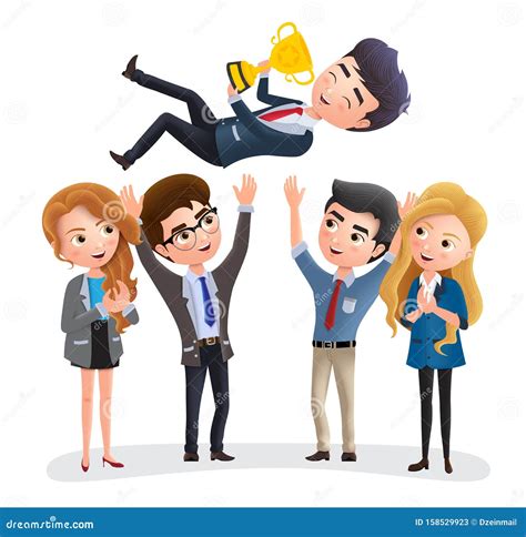 Business Employee Promotion Vector Characters Male Business Character