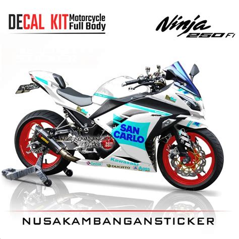 Jual Decal Stiker Kawasaki Ninja 250 Fi San Carlo 3 Sticker Full Body