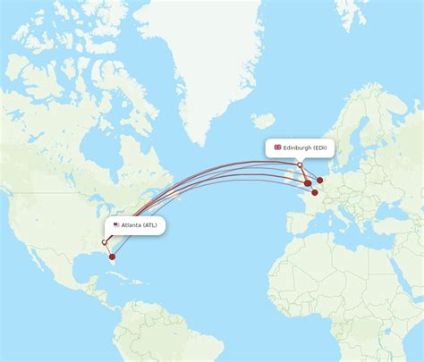 All Flight Routes From Edinburgh To Atlanta Edi To Atl Flight Routes