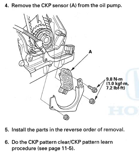 2006 Honda Accord Crankshaft Position Sensor Location