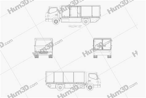 Mitsubishi Fuso Vision F Cell Truck 2022 Blueprint 3dmodels