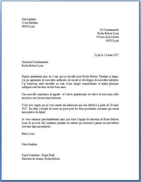 Exemple De Courrier Avec Copie Branden White Lettre