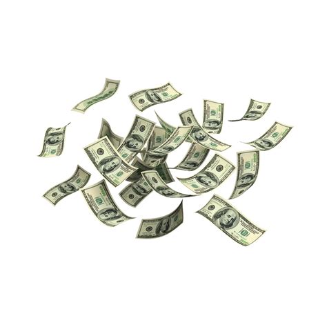 Dollar Bills Falling Down Background Overlay Png