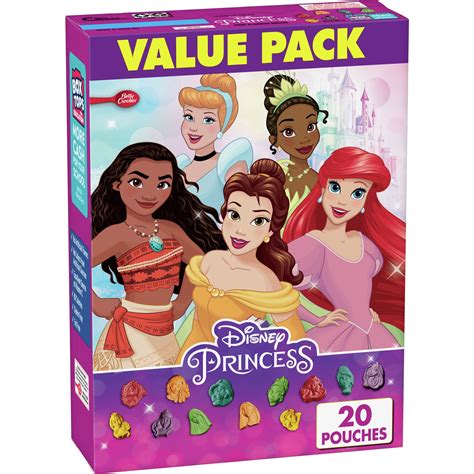 Disney Princess Fruit Flavored Snacks Treat Value Pack 20 Ct