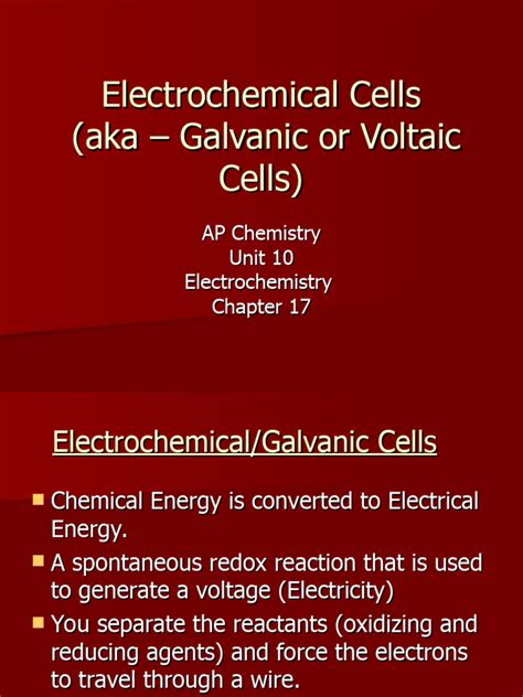 Electrochemical Cells | PDF | Electrochemistry | Redox