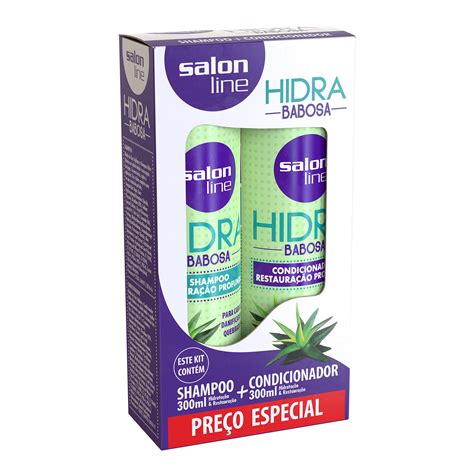 Kit Salon Line Hidra Babosa Shampoo Condicionador 300ml