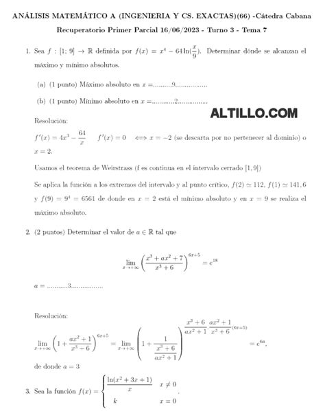 Parcial H An Lisis Matem Tico Uba Xxi