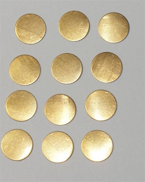 Items Similar To Brass Discs Round 12 Inch 24 Gauge 12 Pieces On Etsy