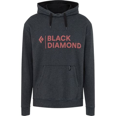 Black Diamond Stacked Logo Hoodie Mens Clothing