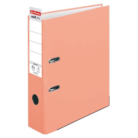 Segregator A4 8Cm Protect Łososiowy Max File Herlitz Herlitz Sklep