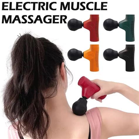 Arma de massagem portátil massageador muscular elétrico percussão