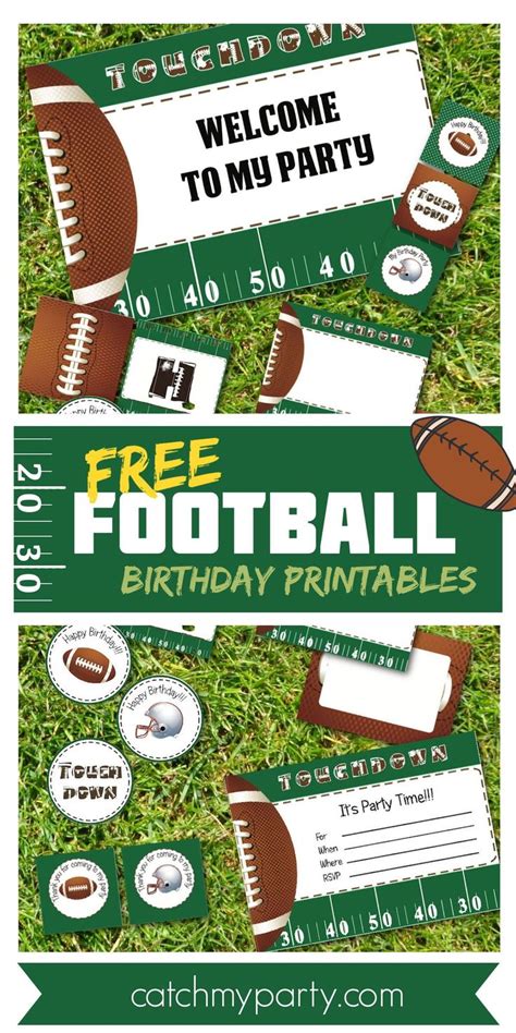 Free Football Birthday Party Printables