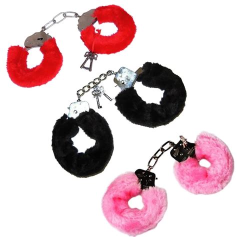 Furry Fluffy Handcuffs Red Black Pink Fancy Dress Hen Night Stag Do Play Toy Ko559 Buy