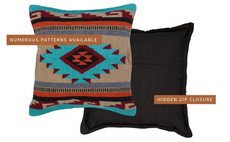 El Paso Designs Aztec Throw Pillow Cover 18 X 18 Hand Woven In Southwest And