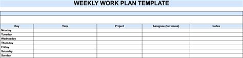 Free Work Plan Templates To Organize Your Projects And Energize Your