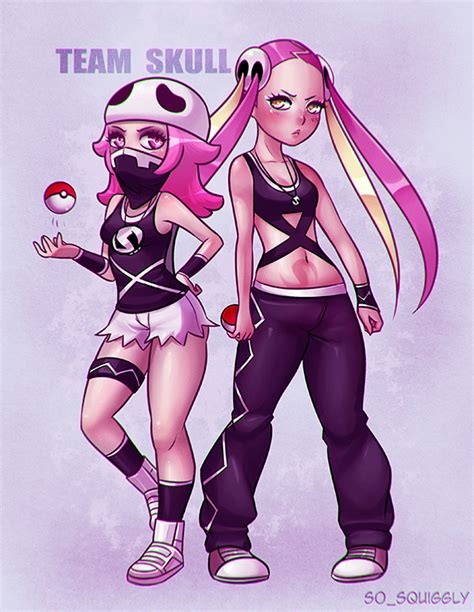 Pokemon Sun And Moon Team Skull Girls By So Squiggly On Deviantart