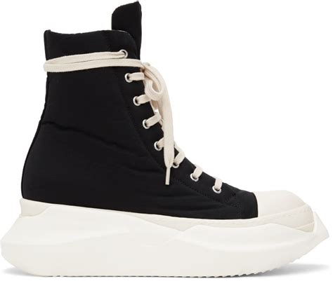 Rick Owens Drkshdw Black Abstract High Top Sneakers Ssense