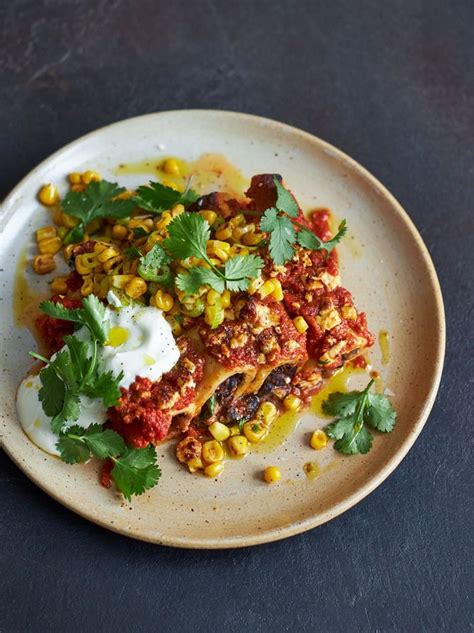 My Veggie Black Bean Enchiladas Jamie Oliver Recipes