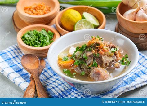 Indonesian Traditional Culinary Called Sop Buntut Or Oxtail Soup Stock