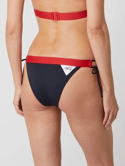 Kup Online TOMMY HILFIGER Figi Bikini Ze Wzorem Z Logo Granatowy