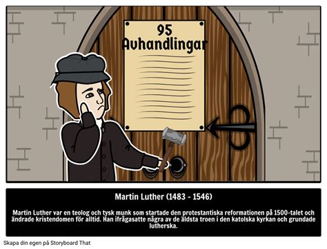 Vem Var Martin Luther Storyboard Par Sv Examples