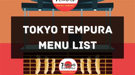 Tokyo Tempura Menu Prices Philippines 2024 Updated — All About